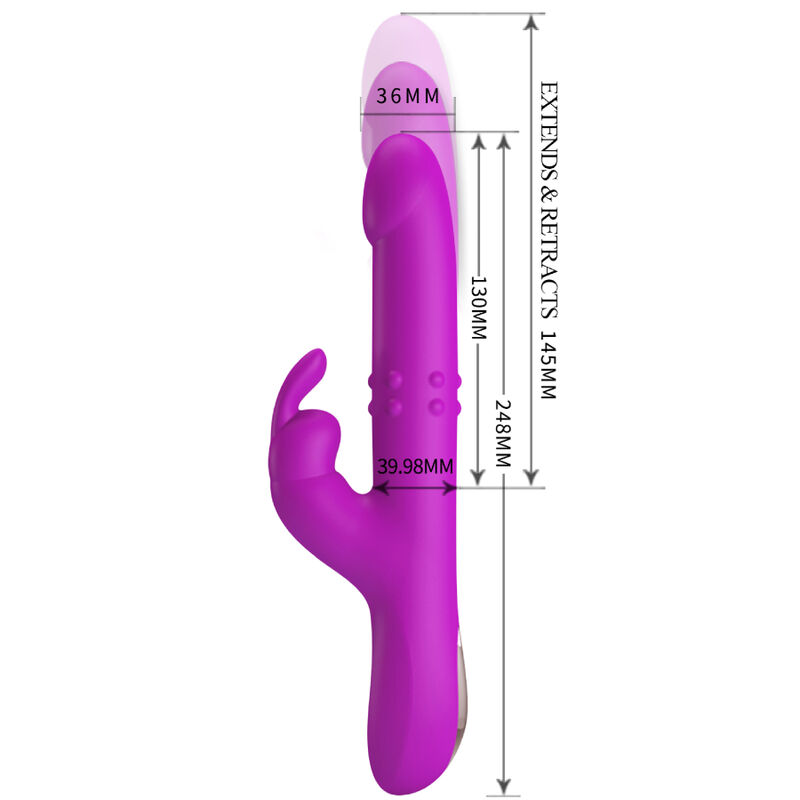 High Tech-Reese Vibrator Rabbit mit Lila-Silikon-Rotation, 12 Geschwindigkeiten · Vibratoren (Bild 5)