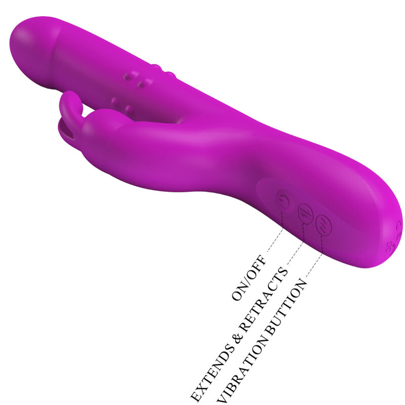 High Tech-Reese Vibrator Rabbit mit Lila-Silikon-Rotation, 12 Geschwindigkeiten · Vibratoren (Bild 4)