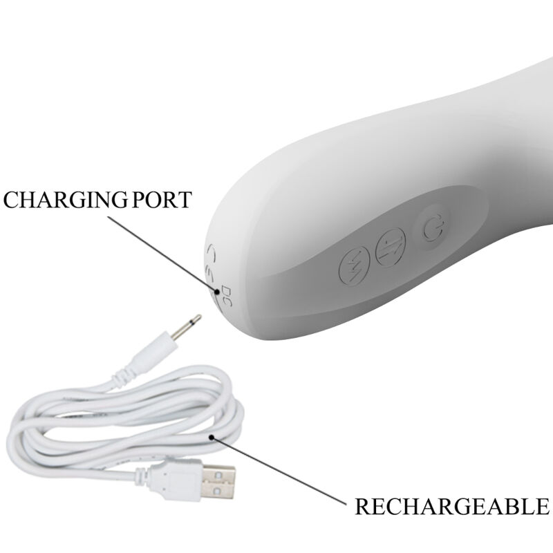 High Tech-Reese Vibrator mit Silber-Silikon-Rotation, 12 Geschwindigkeiten · Vibratoren (Bild 7)