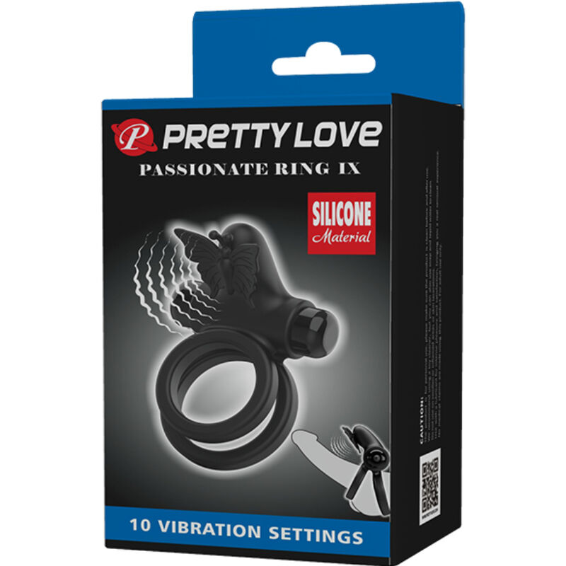 For Him-Ring Vibrator Doppel mit Stimulator Schwarz-Silikon, 10 Geschwindigkeiten · Sextoys (Bild 8)