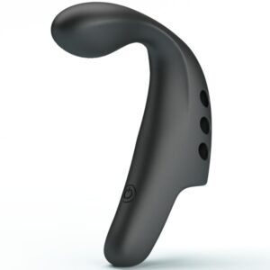 Fun Toys-Black Gorgon Fingervibrator, Schwarz-Silikon, 10 Stufen