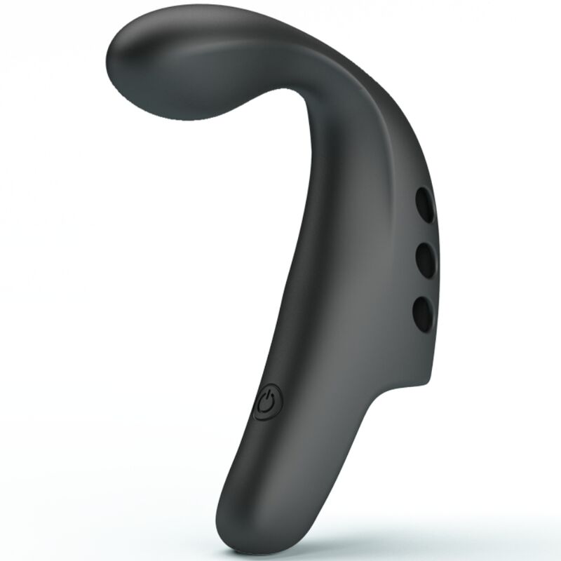Fun Toys-Black Gorgon Fingervibrator, Schwarz-Silikon, 10 Stufen