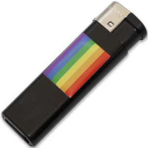 Pride-Feuerzeug Wiederaufladbar Schwarz mit der Flagge Lgbt-Wiederaufladbar · Spiele & Geschenke