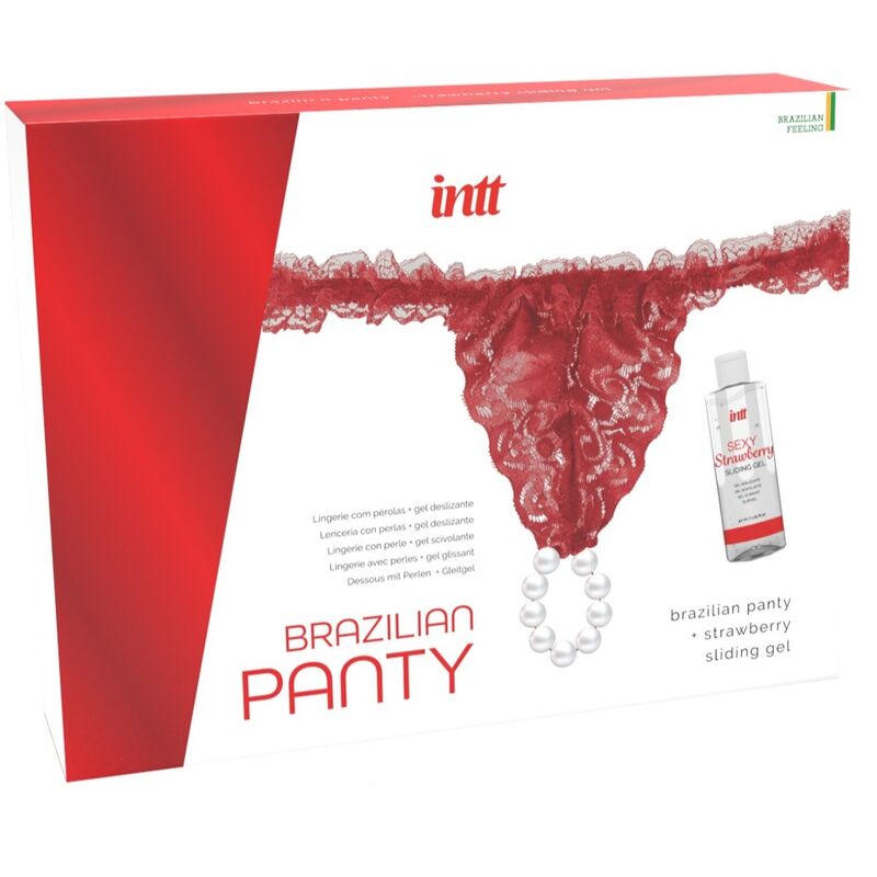 Intt Releases-Brazilian Slip mit Perlen und Gleitgel