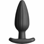 Electrastim-Rocker Analplug in Silikon Schwarz, Größe groß · Sextoys