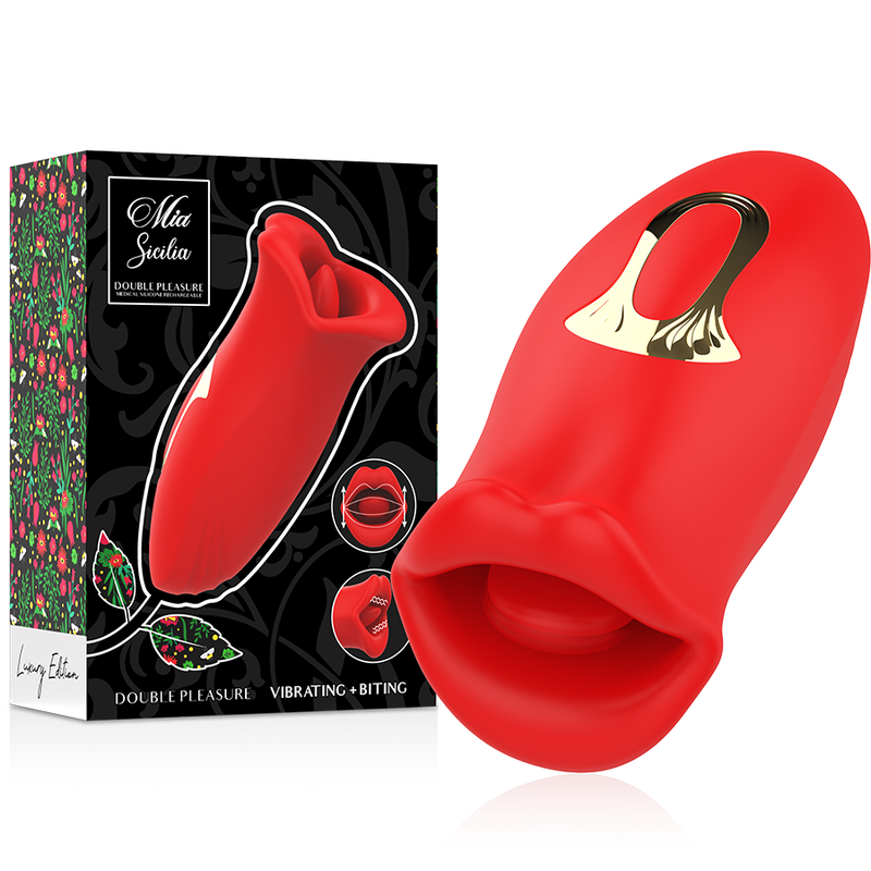 Mia-Sicilia Double Pleasure Klitoris Vibrator mit Sprache, Doppel · Vibratoren