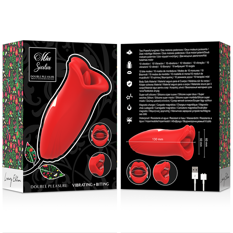 Mia-Sicilia Double Pleasure Klitoris Vibrator mit Sprache, Doppel · Vibratoren (Bild 6)