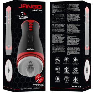 Jamyjob-Jango Masturbator mit Kompression und Vibrationen-Silizium, 5 · Sextoys (Bild 7)