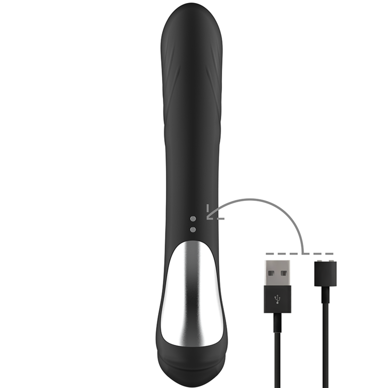 Black&silver-Jamie Rabbit Stimulator Silikon Wiederaufladbar · Vibratoren (Bild 2)