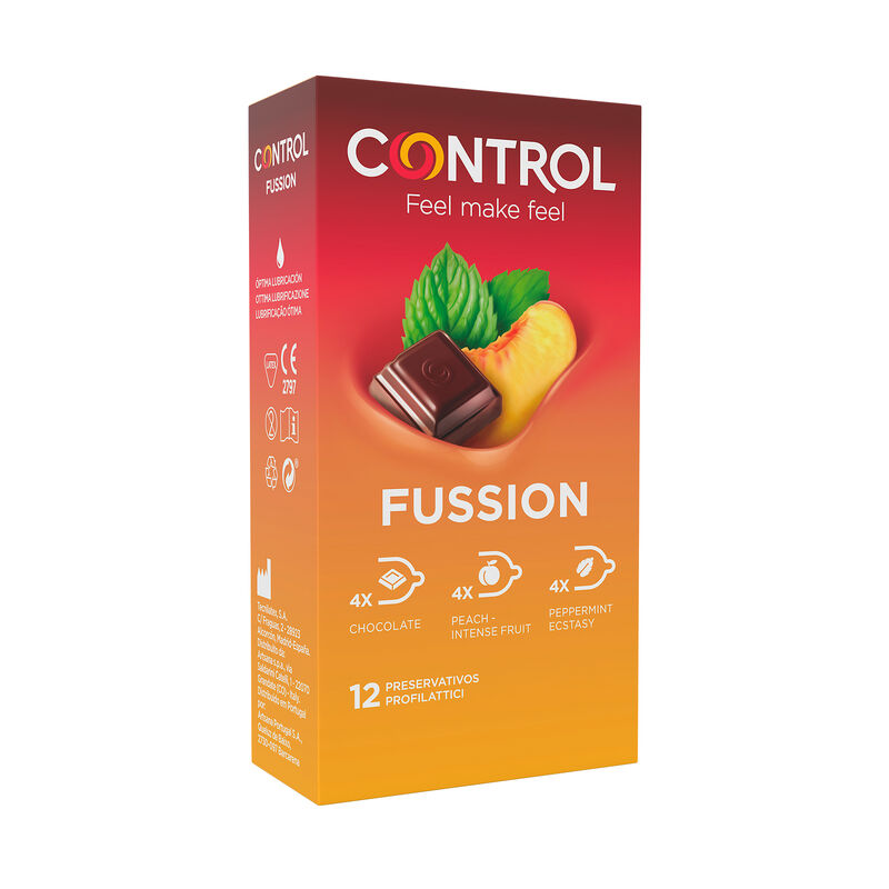 Control Condoms-Fussion Aromatisierte Kondome, 12 Stk.-Latex