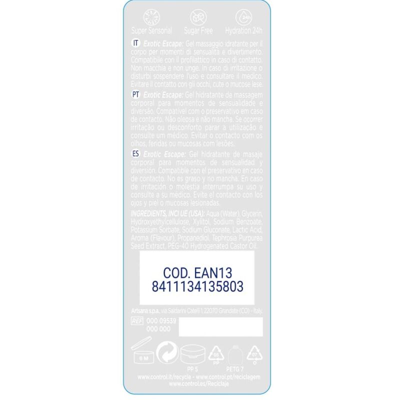 Control Lubes-2 in 1 exotisches Massagegel 200 ml · Kosmetika & Aphrodisiaka (Bild 2)
