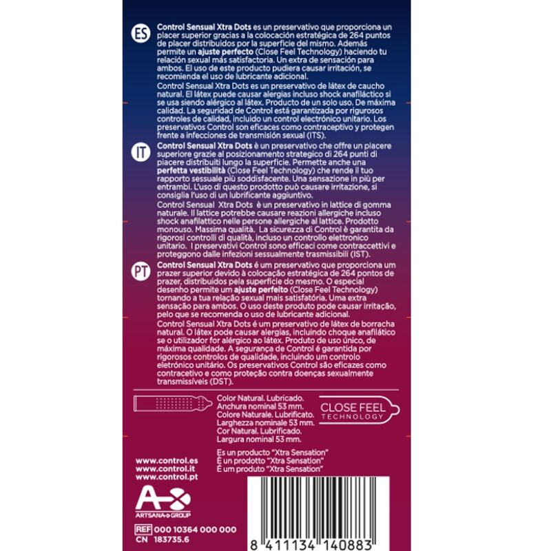Control Condoms-Xtra Dots 12 Uds · Kondome (Bild 2)