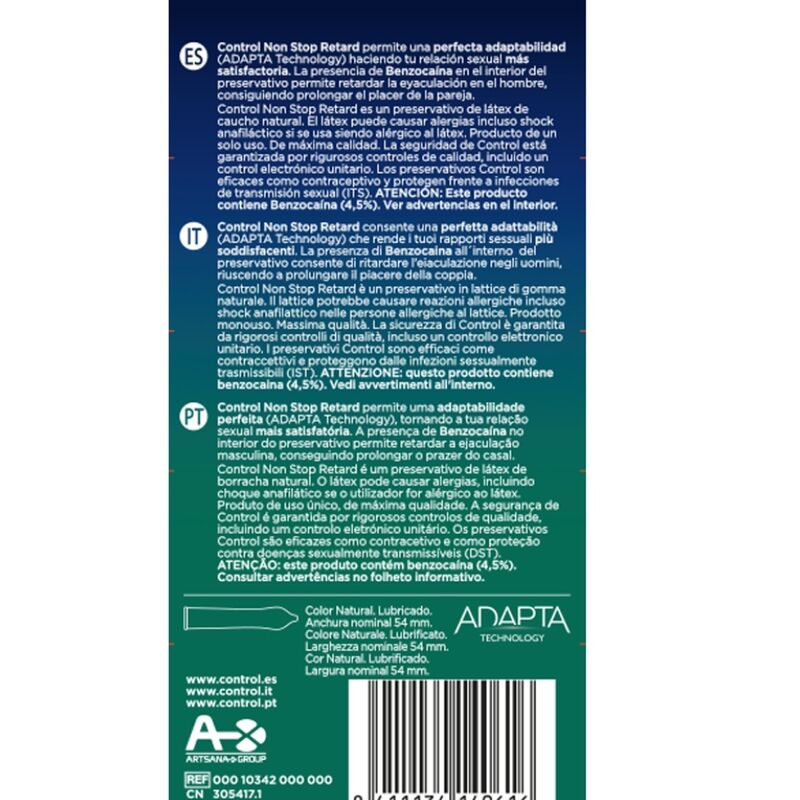 Control Condoms-Nicht Stopp 12 Stk. Reservative Verzögerung · Kondome (Bild 2)