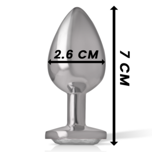 Intense Anal Toys-White Heart Analplug Metall, Größe S · Spielzeug aus Glas & Metall (Bild 3)