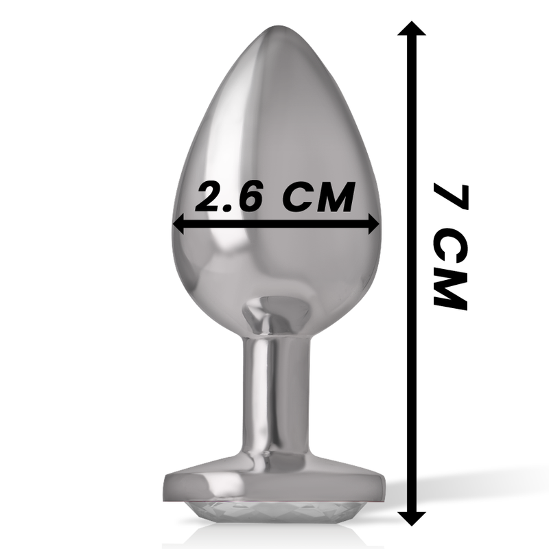 Intense Anal Toys-White Heart Analplug Metall, Größe S · Spielzeug aus Glas & Metall (Bild 3)