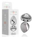 Intense Anal Toys-White Heart Analplug Metall, Größe S · Spielzeug aus Glas & Metall