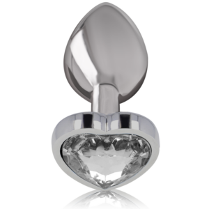 Intense Anal Toys-White Heart Analplug Metall, Größe S · Spielzeug aus Glas & Metall (Bild 4)
