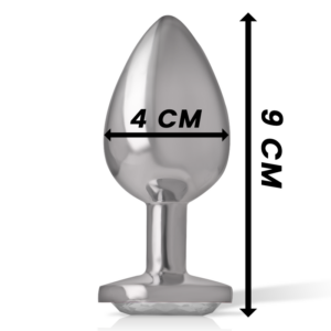 Intense Anal Toys-Anal Plug Metall Aluminium Herz Weiß, Größe L · Spielzeug aus Glas & Metall (Bild 6)