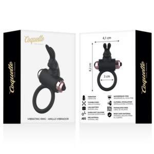 Coquette Toys-Vibrator-Ring für Schwarz/Gold-Silikon · Sextoys (Bild 2)