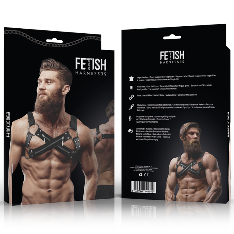 Fetish Submissive Attitude-Harness Cross-over Neopren, verstellbar · Herrenunterwäsche (Bild 2)