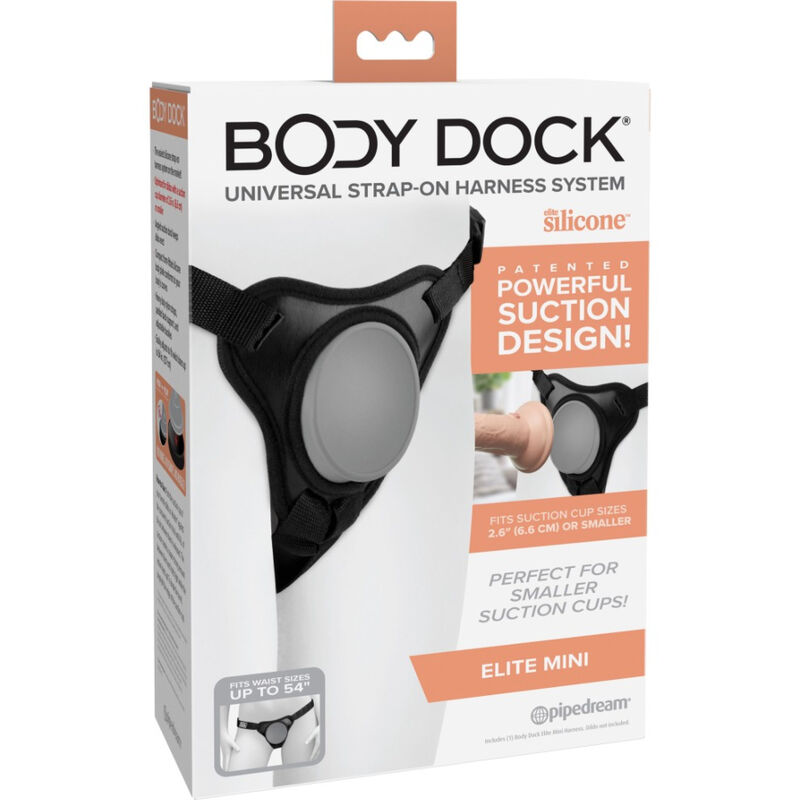 Pipedreams-Body Dock Elite Mini Harness-Silikon, Saugnapf · Strap-on & Harness