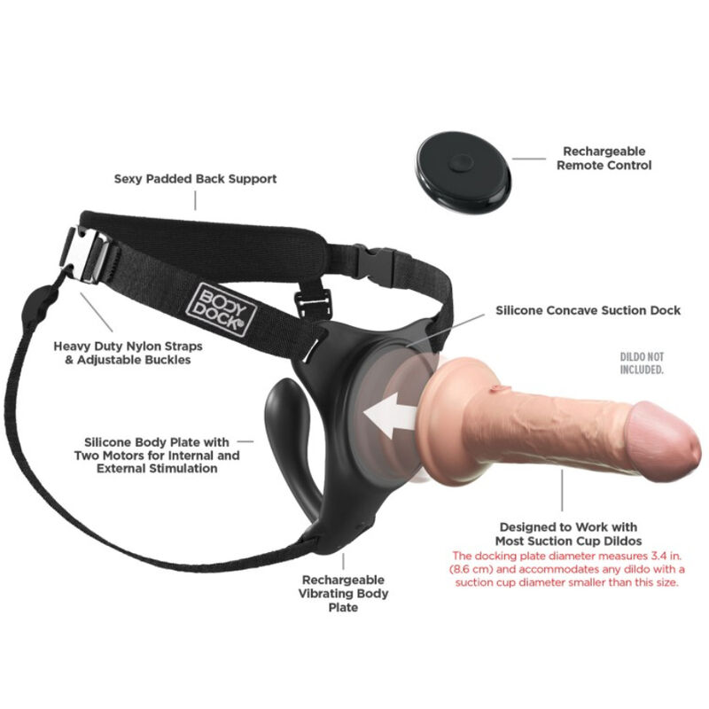 Pipedreams-Body Dock G-spot Pro Harness-Silikon, 10 Geschwindigkeiten · Strap-on & Harness (Bild 5)