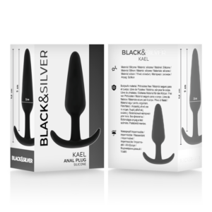 Black&silver-Kael Analplug in Silikon mit wassersicherer Schleife · Sextoys (Bild 2)