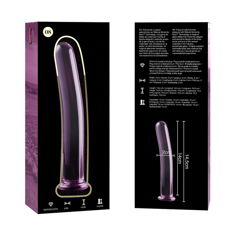 Nebula Series by Ibiza-Modell 8 Dildo Kristall 14.5 x 2 cm · Spielzeug aus Glas & Metall (Bild 7)