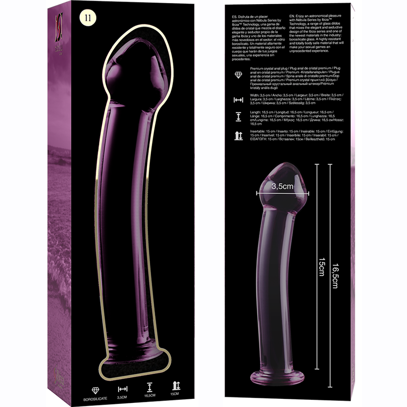 Nebula Series by Ibiza-Modell 11 Dildo Kristall 16 cm · Spielzeug aus Glas & Metall (Bild 6)