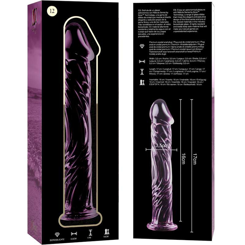Nebula Series by Ibiza-Modell 12 Dildo Kristall 17 cm · Spielzeug aus Glas & Metall (Bild 5)