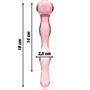 Nebula Series by Ibiza-Modell 13 Dildo Kristall 18 cm · Spielzeug aus Glas & Metall (Bild 3)