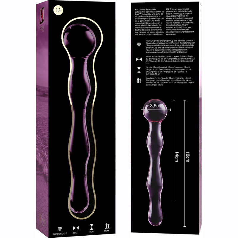 Nebula Series by Ibiza-Modell 13 Dildo Kristall 18 cm · Spielzeug aus Glas & Metall (Bild 4)