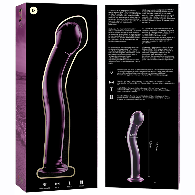 Nebula Series by Ibiza-Modell 18 Dildo Kristall 18.5 cm · Spielzeug aus Glas & Metall (Bild 4)