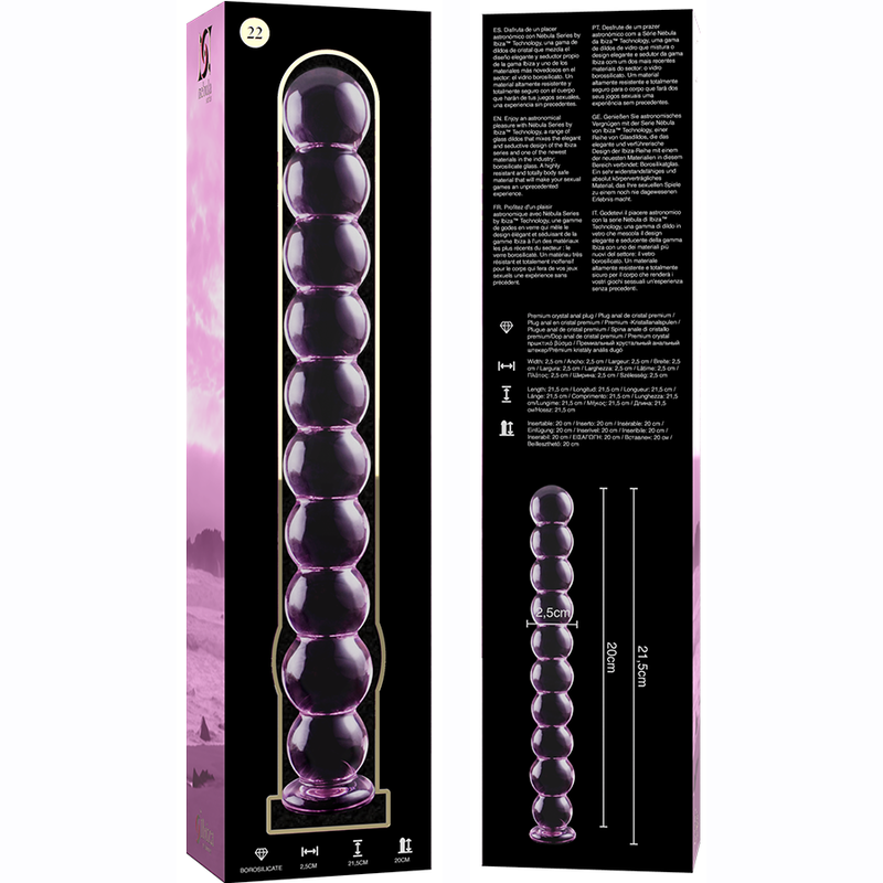 Nebula Series by Ibiza-Modell 22 Dildo Kristall 21.5 cm · Spielzeug aus Glas & Metall (Bild 6)