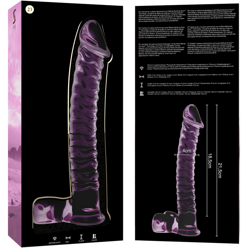 Nebula Series by Ibiza-Modell 23 Dildo Kristall 21.5 cm · Spielzeug aus Glas & Metall (Bild 4)
