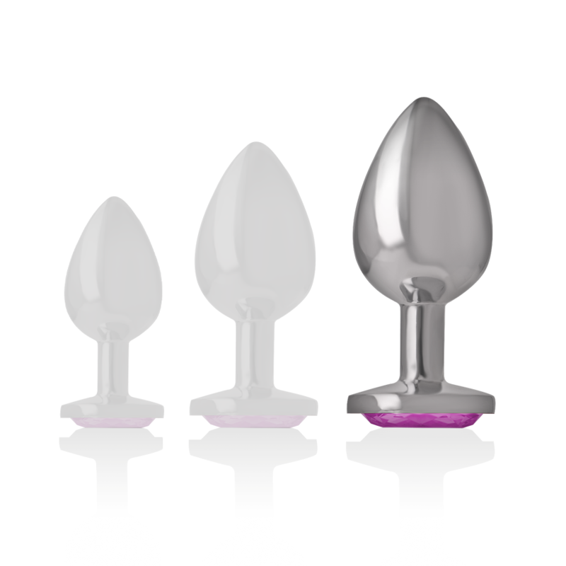 Intense Anal Toys-Analplug Metall Aluminium mit Rosa Kristall · Spielzeug aus Glas & Metall (Bild 5)