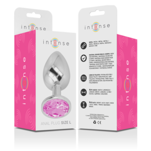 Intense Anal Toys-Analplug Metall Aluminium mit Rosa Kristall · Spielzeug aus Glas & Metall (Bild 6)