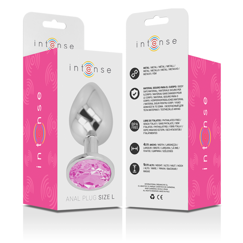 Intense Anal Toys-Analplug Metall Aluminium mit Rosa Kristall · Spielzeug aus Glas & Metall (Bild 6)