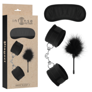 Intense Fetish-Erotik-Playset 2 mit Handschellen, Augenmaske