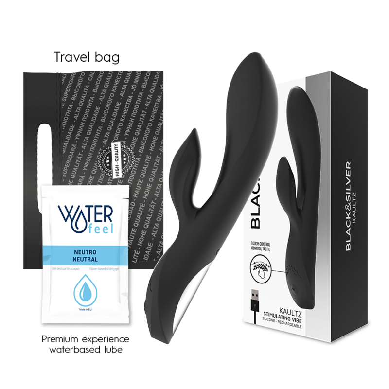 Black&silver-Kaultz Touch Control Vibrator-Silikon, 10 Geschwindigkeiten · Vibratoren (Bild 10)