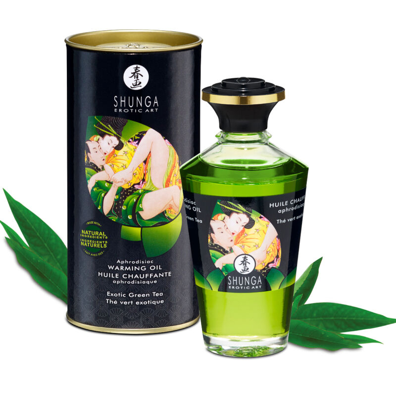 Shunga Oils-Essbares Massageöl mit Tee-Heizeffekt · Kosmetika & Aphrodisiaka