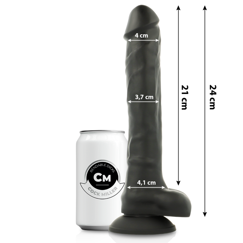 Cock Miller-Dildo Silikon Dual Density Cocksil Biegsam Schwarz