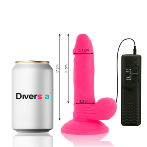 Diversia-Flexibles Vibrating Dildo Pink 17 cm -o- 3.3 cm- TPE · Vibratoren (Bild 7)