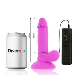 Diversia-Dildo Vibrator Flexible Lila 17 cm -o- 3.3 cm-TPE · Vibratoren (Bild 2)