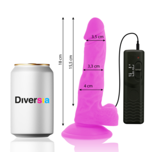 Diversia-Dildo Flexible Vibration Lila 18 cm -o- 4 cm-TPE · Vibratoren (Bild 3)