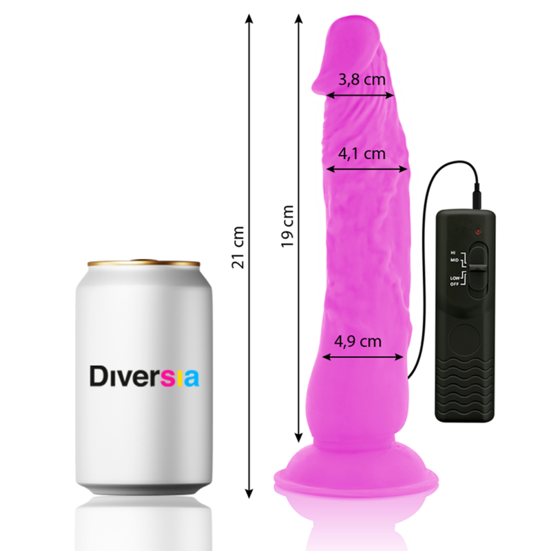 Diversia-Dildo Vibrator Flexibel 21 cm oder 4.9 cm-TPE · Vibratoren (Bild 3)