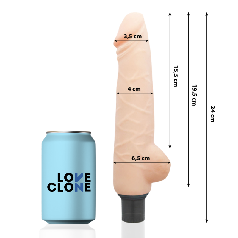 Loveclone-Harald Selbstschmierung Vibrator 24 Cm -o- 4 Cm-TPR · Vibratoren (Bild 3)
