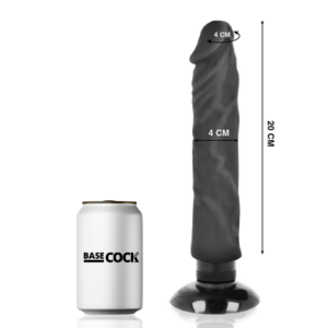 Basecock-Realistischer Vibrator 2 in 1 mit Saugnapf 20 cm · Vibratoren (Bild 2)