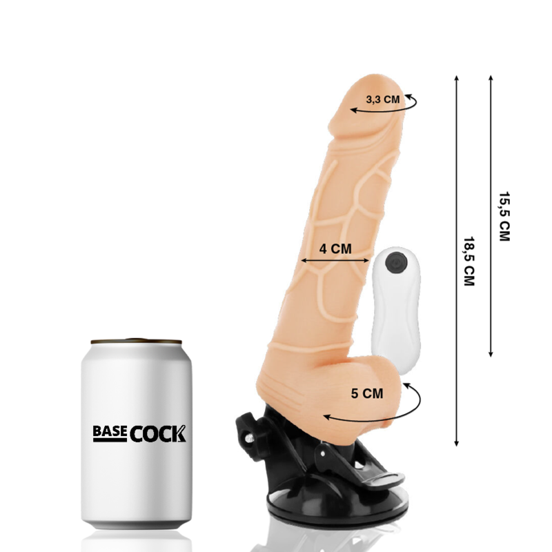 Basecock-Realistischer Vibrator mit Drahtfernbedienung 18.5 cm · Vibratoren (Bild 2)