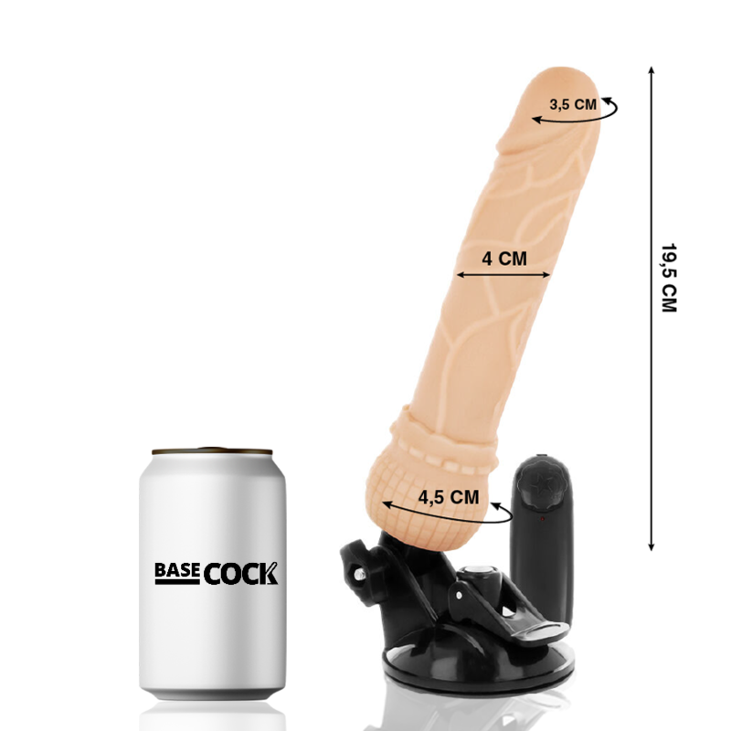 Basecock-Vibrator Realistisch in TPE mit Fernbedienung 19.5 cm · Vibratoren (Bild 2)